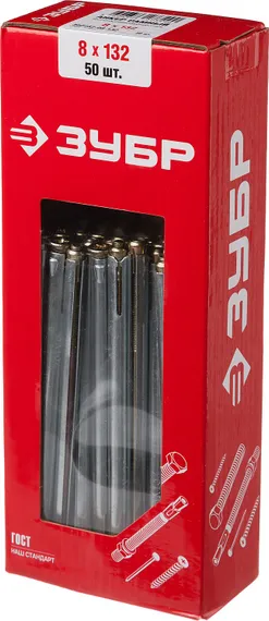 ЗУБР 8 х 132 мм, 50 шт, рамный анкер (302232-08-132)
