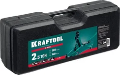KRAFTOOL S-PIN, в кейсе 2.5 т, 140 - 385 мм, с увеличенным подъемом и фиксатором, подкатной домкрат (43457-2.5-K)