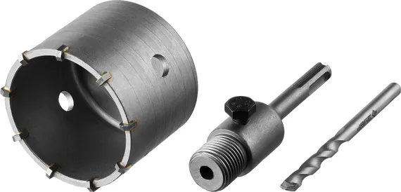 ЗУБР 73 мм, SDS - Plus, 9Т, коронка по бетону с оснасткой (29211-73)