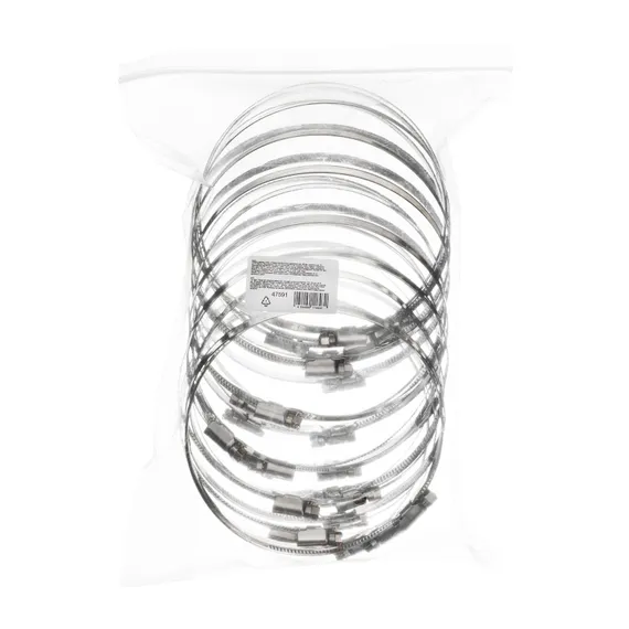 Хомуты нержавеющая сталь, Стандартное болтовое крепление 120-140 мм, 25 штук в упаковке, ширина 9 мм Сибртех