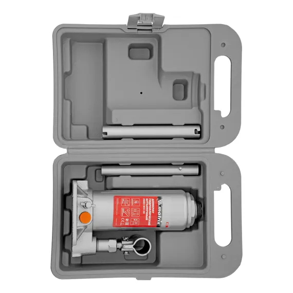 Домкрат гидравлический бутылочный, 4 т, h подъема 194-372 мм, в пластиковом кейсе Matrix