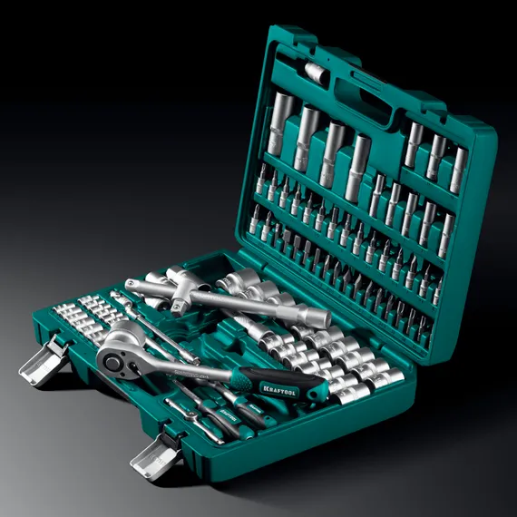 KRAFTOOL X-Drive 94, 94 предм., (1/2″+1/4″), универсальный набор инструмента (27883-H95)