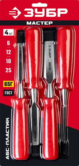 ЗУБР 4 шт, набор стамесок (18094-H4)