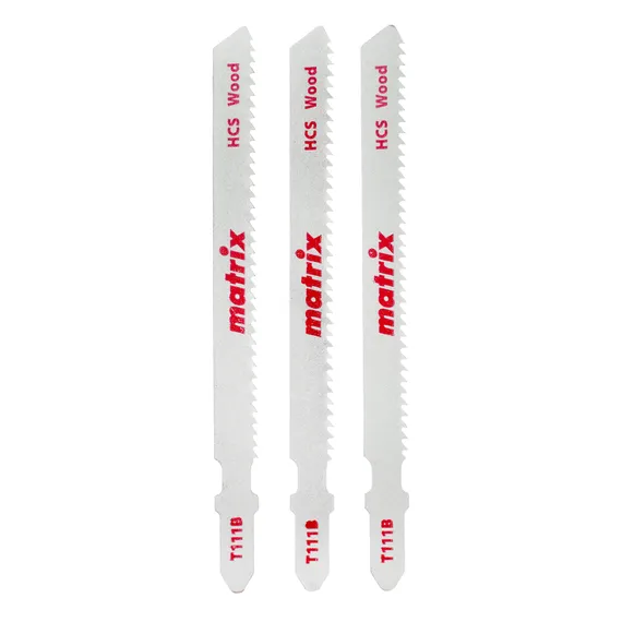 Полотна для электролобзика  по дереву, 3 шт, T111B, 75 x 2 мм, HCS Matrix