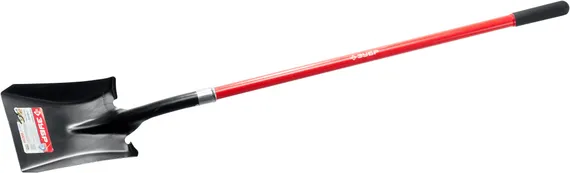 ЗУБР Садовод, 295 х 230 х 1455 мм, полотно 1.8 мм, закалено, фибергласовый черенок с резиновой кочкой, совковая прямоугольная лопата (39549)