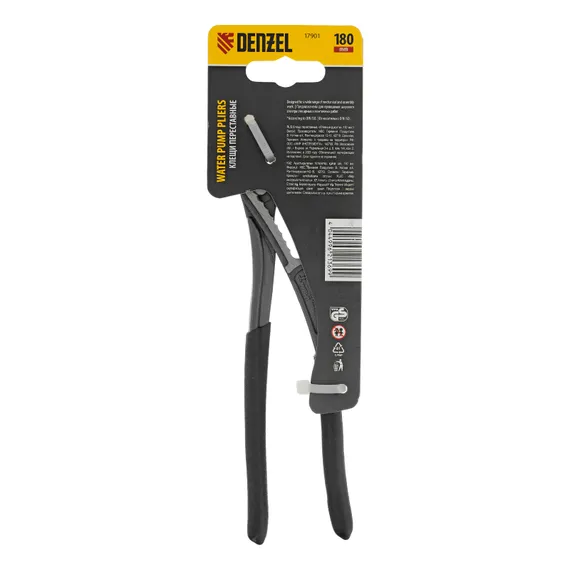 Клещи переставные, обливные рукоятки, 180 мм Denzel