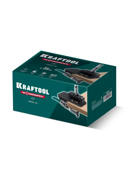 KRAFTOOL Woodsniper 127, 35 мм, кондуктор для мебельных петель (30075)