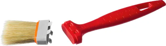 ЗУБР УНИВЕРСАЛ, 38 мм, 1.5″, светлая натуральная щетина, пластмассовая ручка, все виды ЛКМ, плоская кисть (01015-038)