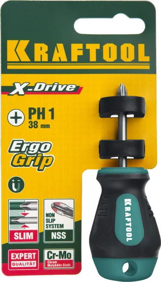 KRAFTOOL Х-Drive, PH1 x 38, отвертка (250072-1-038)