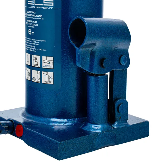 Домкрат гидравлический бутылочный телескопический, 6 т, h подъема 190-480 мм Stels
