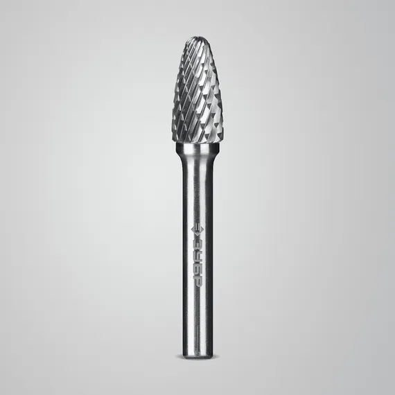 ЗУБР 10х20 мм, тип F (парабола с закругленным углом, радиус 2.5 мм), хв-к 6 мм, твердосплавная борфреза, ПРОФЕССИОНАЛ (28805-10-20)