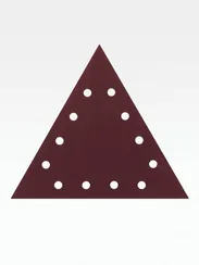 STEHER GIRAFFE T-285 мм, Р80, шлифовальный треугольник на липучке, 12 отв., 5 шт. (35683-080)