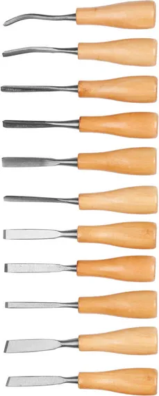 DEXX Мини, 11 предм., набор фигурных стамесок-резцов по дереву(1834-H11)