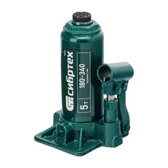 Домкрат гидравлический бутылочный, 5 т, 180-340 мм Сибртех