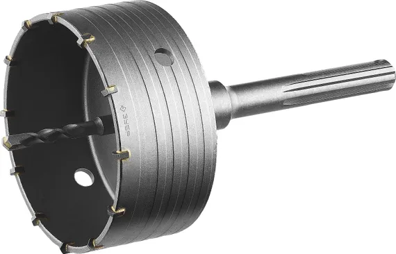 ЗУБР 125 мм, SDS - max, 12Т, коронка по бетону с державкой, Профессионал (2918-125)