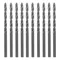 Сверло по металлу, 3 мм, полированное, HSS, 10 шт, цилиндрический хвостовик Matrix
