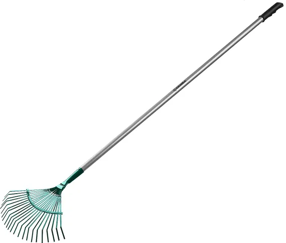 GRINDA PR-40 ALU, 440 х 250 х 1630 мм, 22 плоских зубца, алюминиевый черенок, веерные грабли, PROLine (39586)