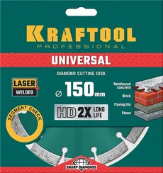 KRAFTOOL LASER-UNIVERSAL 150 мм (22.2 мм, 10х2.4мм), алмазный диск (36680-150)