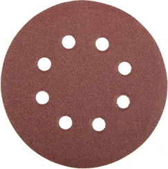 Круг шлифовальный универсальный STAYER ″MASTER″ из абразивной бумаги на велкро основе, 8 отверстий, Р120, 125мм, 5шт
