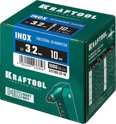KRAFTOOL Inox, 3.2 x 10 мм, 1000 шт, нержавеющие заклепки (311705-32-10)