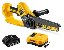 STEHER 20 В, 200 мм шина, 1 АКБ LMS (2 Ач), мини-пила цепная аккумуляторная (MCS-2020-21)
