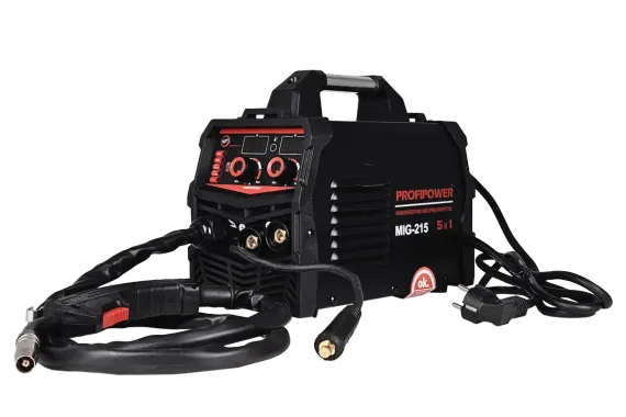 Сварочный инвертор полуавтомат Profipower MIG-215 5 в 1 (MIG/MAG/ММА/TIG) E0257