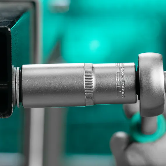 Головка торцевая удлиненная, 21 мм, шестигранная, CrV, под квадрат 1/2 Stels