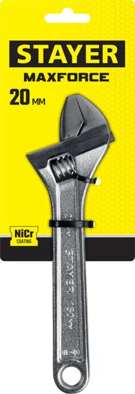 STAYER MAXFORCE, 150/20 мм, разводной ключ (2725-15)