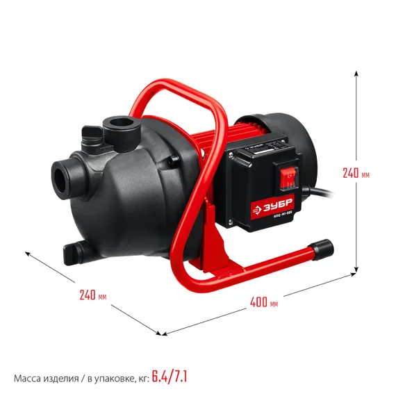 Поверхностный (садовый) центробежный насос ЗУБР 800 Вт, (НПЦ-М1-800)
