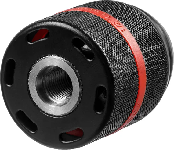 ЗУБР 13 мм, 1/2″, ударный быстрозажимной патрон с фиксатором для дрели, Профессионал (29072-13-1/2)