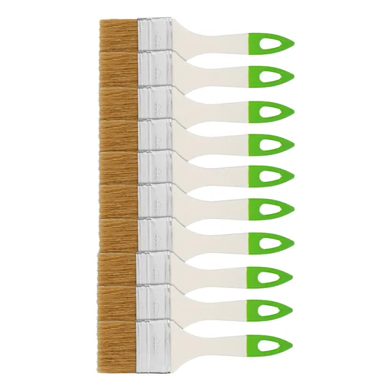 Кисть флейцевая, 50*8, натуральная щетина, пластиковая ручка, 10шт Сибртех