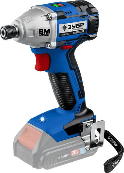 Бесщеточный винтоверт, ЗУБР Т7, 20 В, 280 Н·м, без АКБ, Профессионал (GVB-250)