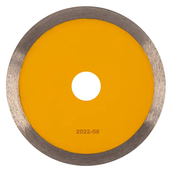 Диск алмазный отрезной 125 х 22,2 мм, сплошной, супертонкий, горячий пресс, мокрое резание Denzel