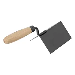 Кельма угловая, 110 х 75 х 75 мм, стальная, для внешних углов, буковая ручка Сибртех