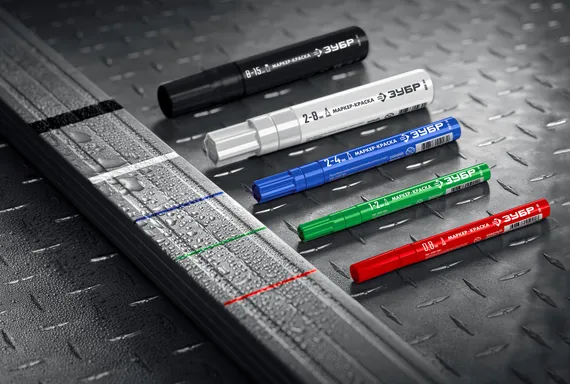 ЗУБР МК-200 зеленый, 1 мм маркер-краска (06326-4)