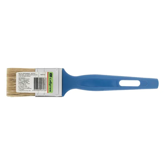 Кисть флейцевая "Эксперт", 35 х 6 мм, натуральная щетина, пластиковая ручка Сибртех