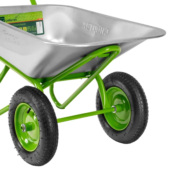 Тачка садово-строительная 2-х колесная, грузоподъемность 230 кг, объем 110 л Сибртех