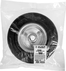 ЗУБР d 125 мм, г/п 100 кг, игольчатый подшипник, резина/металл, колесо, Профессионал (30936-125)