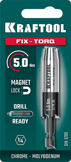 KRAFTOOL FIX-TORQ 5.0 Нм динамометрический адаптер для бит (64035-5.0)