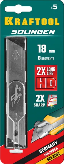 KRAFTOOL 18 мм, 5 шт, сегментированные лезвия (09605-18-S5)