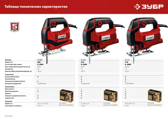 ЗУБР 400 Вт, 55 мм, электрический лобзик (Л-400)