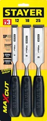 STAYER Max-Cut, 3 предм., набор стамесок (1820-H3)
