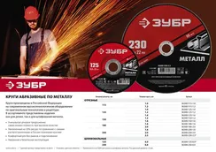 ЗУБР 125 x 1.0 х 22.2 мм, для УШМ, круг отрезной по металлу (36300-125-1.0)