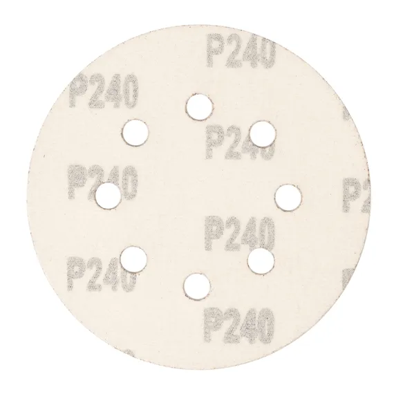 Круг абразивный на ворсовой подложке под "липучку", перфорированный, P 240, 125 мм, 5 шт Сибртех