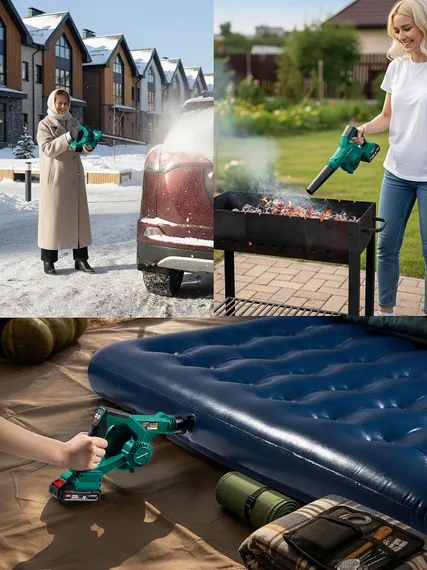 ЗУБР 20 В, 200 м3/ч, без АКБ (LMS), воздуходувка-пылесос аккумуляторная (ВА-200)