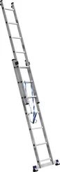 СИБИН 7 ступеней, со стабилизатором, алюминиевая, двухсекционная лестница (38823-07)