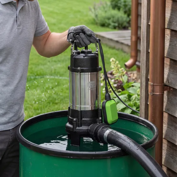 Фекальный насос СФН1100-Н, 1100 Вт, напор 10 м, 18000 л/ч, нож Сибртех