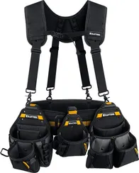 KRAFTOOL KBS-5 пояс монтажника, в комплекте: пояс монтажника, подтяжки и 3 сумки (38760-5)