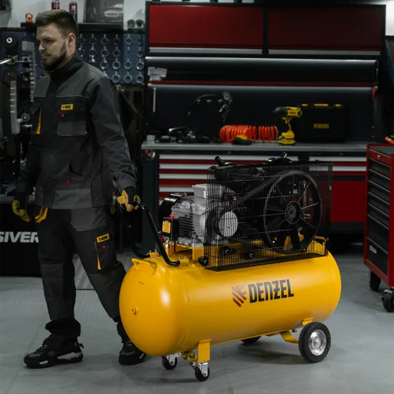 Компрессор воздушный рем. привод BCV 5500-T/200, 5,5 кВт, 200 литров, 850 л/мин Denzel