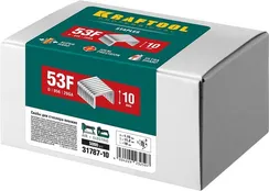 KRAFTOOL скобы тип 53F (D/056), 10 мм, калибр 23GA. 5000 шт (31787-10)